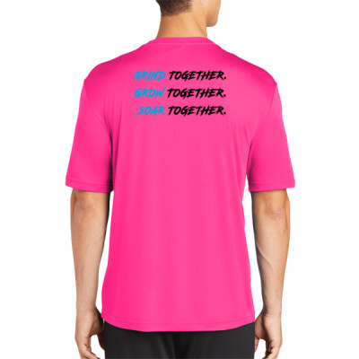 W_Men's Unisex Drifit [Grey - Hot Pink] - Slogan back - Together Thumbnail