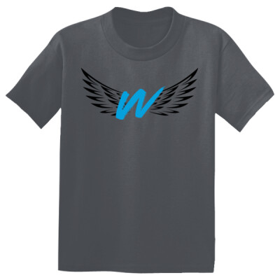 W_Youth Drifit Shirt [Grey - Hot Pink] Logo only  Thumbnail