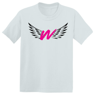 W_Youth Drifit Shirt [White - Blue] Logo only   Thumbnail