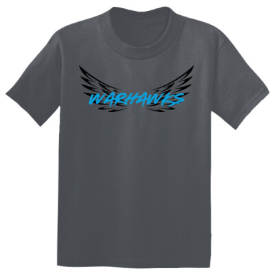 Warhawks_Youth Drifit Shirt [Grey - Hot Pink] Logo only   Thumbnail