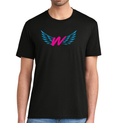 W_Adult Unisex T-Shirt [Black] Logo only Thumbnail