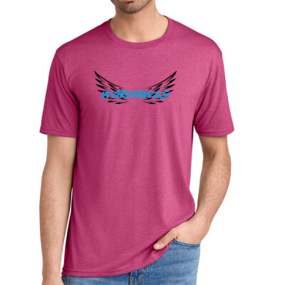 Warhawks_Adult Unisex T-Shirt [Grey - Pink] Logo only   Thumbnail