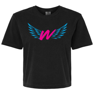 W_Ladies Heavyweight Boxy Tee [Black] Logo only Thumbnail