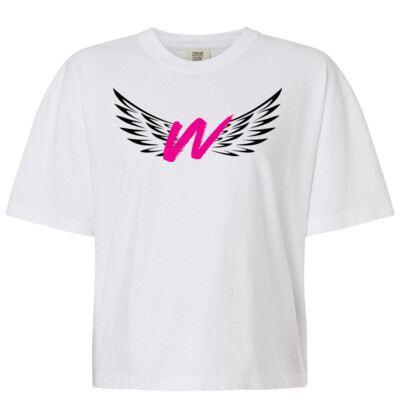 W_Ladies Heavyweight Boxy Tee [White] Logo only   Thumbnail