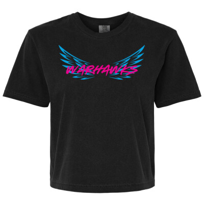 Warhawks_Ladies Heavyweight Boxy Tee [Black] Logo only  Thumbnail