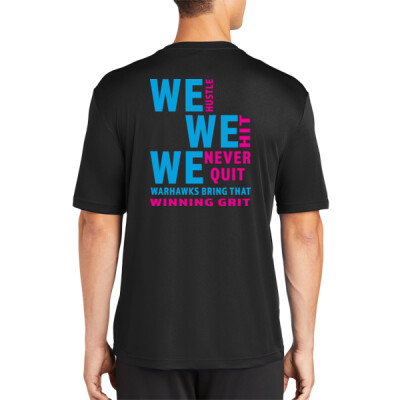 Warhawks_Men's Unisex Drifit [Black] - Slogan back - We Thumbnail