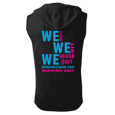 Warhawks_Sleeveless Drifit Hoodie - Slogan Back - We Thumbnail