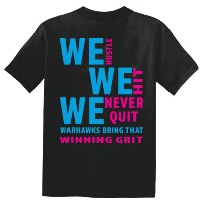 W_Youth Drifit Shirt [Black] - Slogan back - We Thumbnail