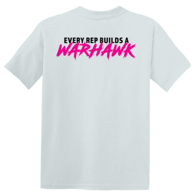 W_Youth Drifit Shirt [White - Blue] - Slogan back - Every rep Thumbnail