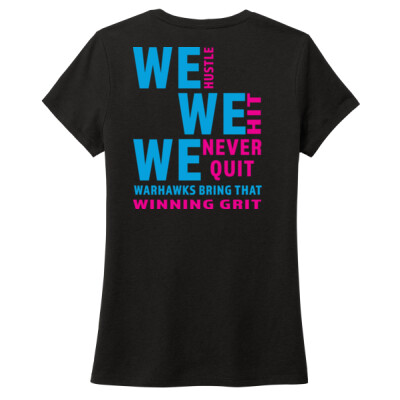 W_Ladies T-shirt [Black] - Slogan back - We Thumbnail