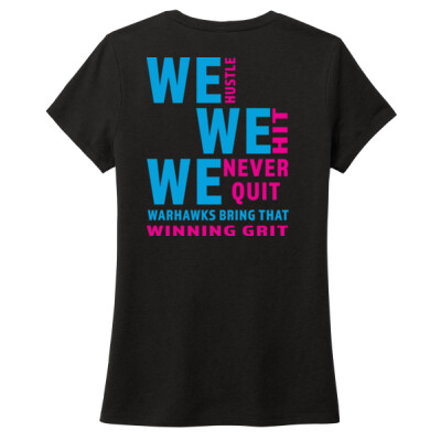 Warhawks_Ladies T-shirt [Black] - Slogan back - We Thumbnail