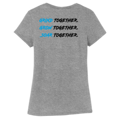W_Ladies T-shirt [Grey - Pink] - Slogan back - Together Thumbnail