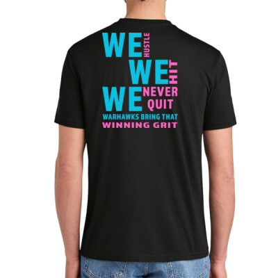 Warhawks_Adult Unisex T-Shirt [Black] - Slogan back - We Thumbnail