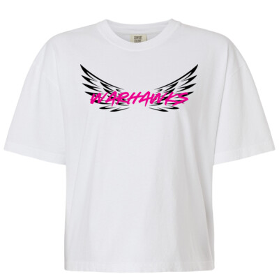Warhawks_Ladies Heavyweight Boxy Tee [White] Logo only Thumbnail