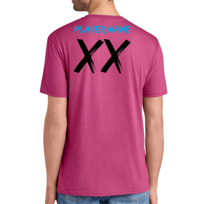 W_Adult Unisex T-Shirt [Grey - Pink] - Personalized Thumbnail