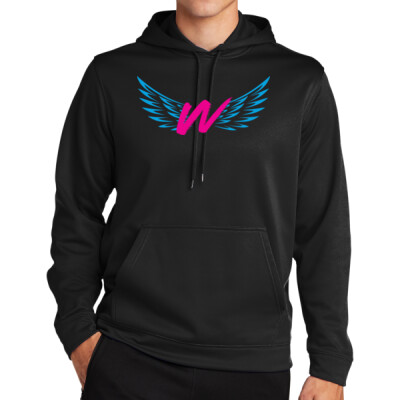 W_Sport-Wick Fleece Hoodie [Black] Logo only Thumbnail