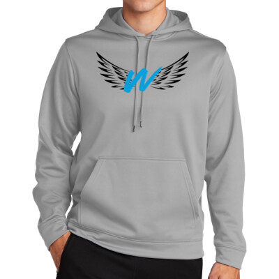 W_Sport-Wick Fleece Hoodie [Grey] Logo only Thumbnail