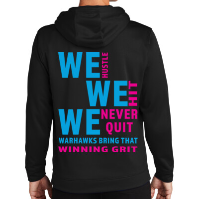 W_Sport-Wick Fleece Hoodie [Black] - Slogan back - We Thumbnail