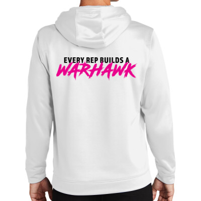 W_Sport-Wick Fleece Hoodie [White]  - Slogan back - Every rep Thumbnail