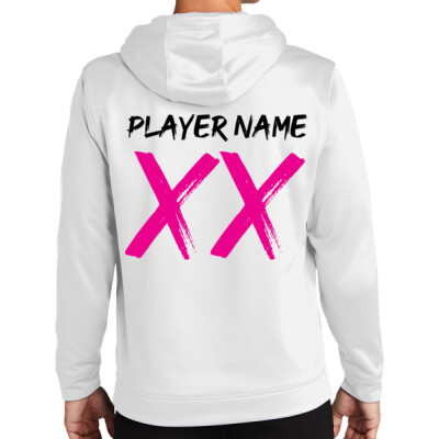 Warhawks_Sport-Wick Fleece Hoodie [White]  - Personalized Thumbnail