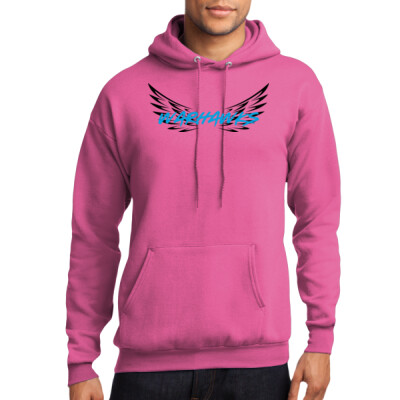 Warhawks_Core Fleece Hoodie [Grey - Hot Pink] - Logo only Thumbnail