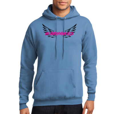 Warhawks_Core Fleece Hoodie [White - Blue] Logo only Thumbnail