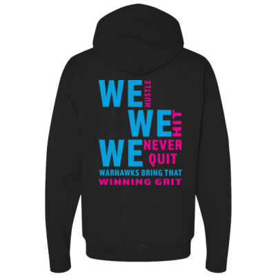 W_Core Fleece Hoodie [Black] - Slogan back - We Thumbnail
