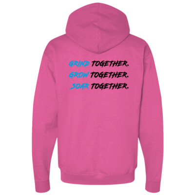 Warhawks_Core Fleece Hoodie [Grey - Hot Pink] - Slogan back - Together Thumbnail