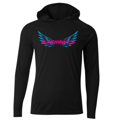 Warhawks_Performance Long Sleeve Hooded Tee [Black] Logo Only Thumbnail