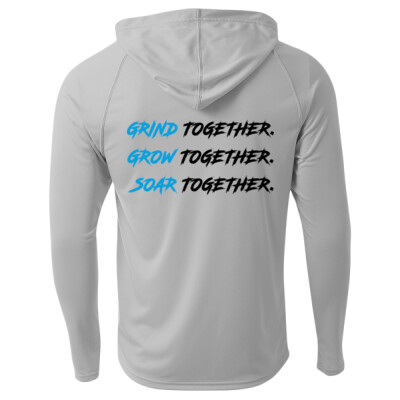W_Performance Long Sleeve Hooded Tee [Grey] - Slogan back - Together Thumbnail