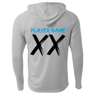 Warhawks_Performance Long Sleeve Hooded Tee [Grey] - Personalized Thumbnail